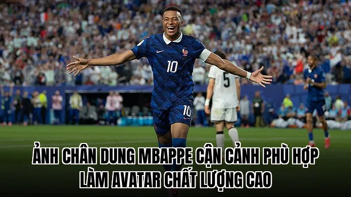 Ảnh chân dung Mbappe cận cảnh phù hợp làm avatar chất lượng cao