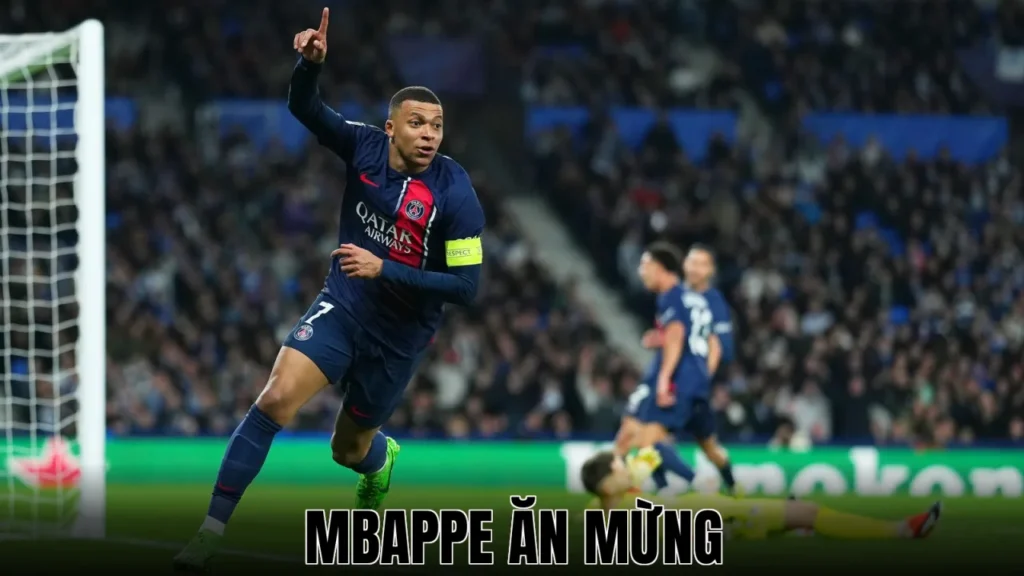 Mbappe ăn mừng