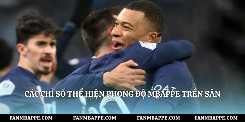 Các chỉ số thể hiện phong độ Mbappe trên sân