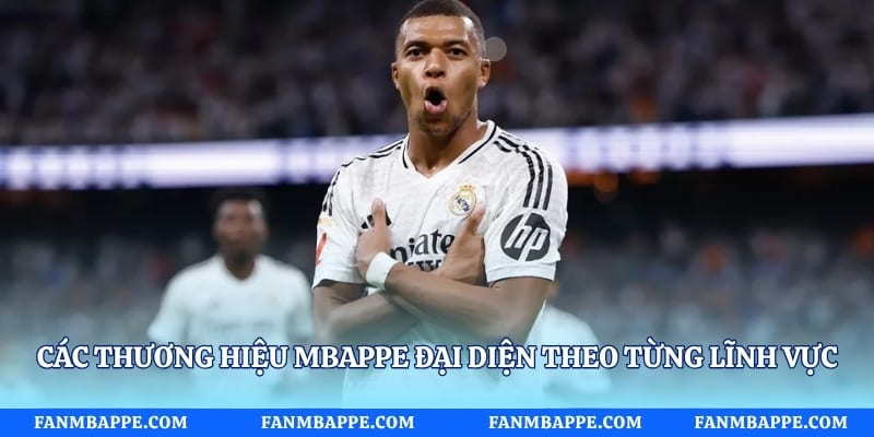 Các thương hiệu Mbappe đại diện theo từng lĩnh vực