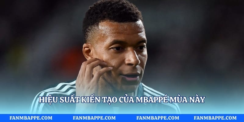 Hiệu suất kiến tạo của Mbappé mùa này